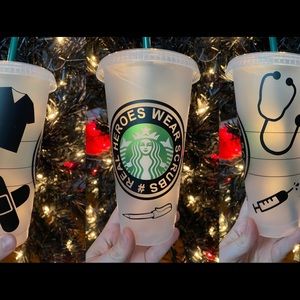 Heroes Wear Scrubs Custom Starbucks Tumbler